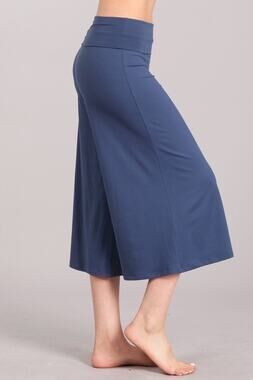 Chatoyant Plus Size Gauchos Denim Blue 3XL